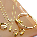 Women's Water Drop 4-Piece Jewelry Set