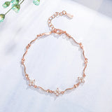 Clover & Love Heart Zircon Diamonds Chain Bracelets for Women