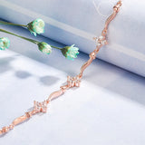 Clover & Love Heart Zircon Diamonds Chain Bracelets for Women