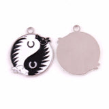 Enamel Chinese Yin Yang Horse Pendant Jewelry