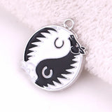 Enamel Chinese Yin Yang Horse Pendant Jewelry