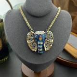 Enamel Elephant Necklace Sweater Chain
