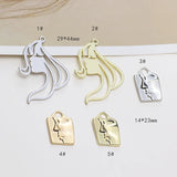 Exaggerated Hollow Face Alloy Long Pendant DIY Jewelry