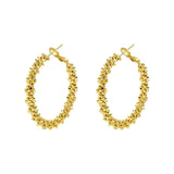 Metal Woven Large Circle Earrings for Women