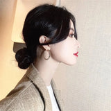 Metal Woven Large Circle Earrings for Women
