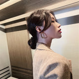 Metal Woven Large Circle Earrings for Women