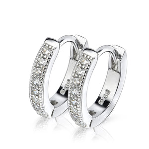 Women's Zircon Earrings in 925 Silver