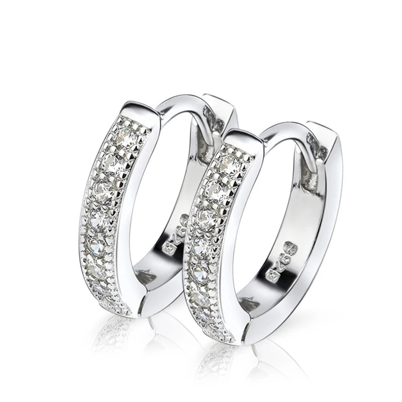 Women's Zircon Earrings in 925 Silver