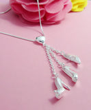 Heels Pendant 925 Sterling Silver Necklace Solid Snake Chain Jewelry