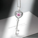 Women's Crown Heart Pendant Necklace Wedding Jewelry Gift