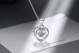 Women's Crown Heart Pendant Necklace Wedding Jewelry Gift