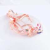 Women's Bird Charm Brooch - Festive Copper Zircon Pearl Jewelry