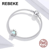 925 Sterling Silver Dog Paw Pendant Charm for Bracelet DIY