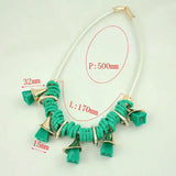 Flared Ring Resin Necklace Earrings Bohemian Jewelry Set