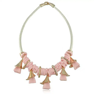 Flared Ring Resin Necklace Earrings Bohemian Jewelry Set