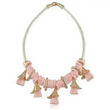 Flared Ring Resin Necklace Earrings Bohemian Jewelry Set