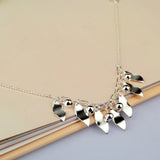 925 Sterling Silver Leaf Anklet for Women Lady Foot Ornaments Beach Accessories