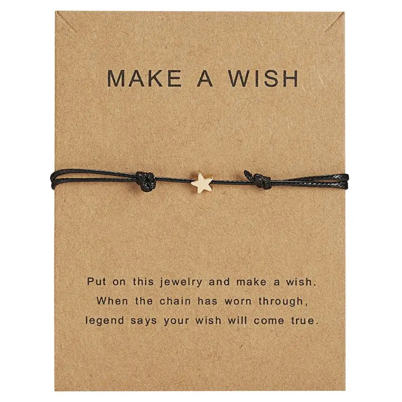 Wish Card Charm Bracelet Good Luck Gift for Girl