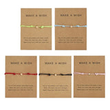 Wish Card Charm Bracelet Good Luck Gift for Girl