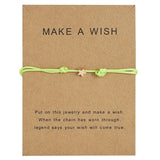 Wish Card Charm Bracelet Good Luck Gift for Girl