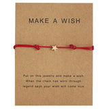 Wish Card Charm Bracelet Good Luck Gift for Girl