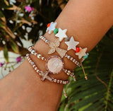 Freshwater Pearl Bracelet Evil Eye Heart Party Beads
