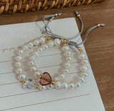 Freshwater Pearl Bracelet Evil Eye Heart Nature Beads Party Bracelets