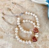 Freshwater Pearl Bracelet Evil Eye Heart Nature Beads Party Bracelets