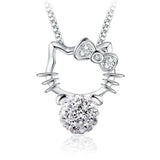 ZIRCON Kitty CAT Pendant Necklace