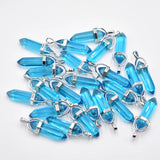 Mixed Crystal Pillar Pendants for Jewelry Making 24pcs/lot