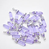 Mixed Crystal Pillar Pendants for Jewelry Making 24pcs/lot