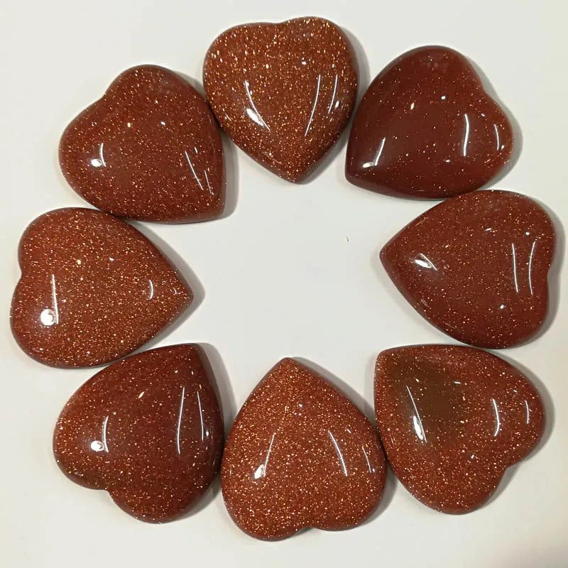 Heart Shape Sand Stone Beads Cabochons for Jewelry Making
