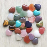 Natural Stone Cabochons Heart Beads 15x18mm 30pcs/lot