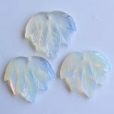 Carved Opal Stone Maple Leaf Pendants Charms 3pcs/lot