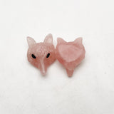 Rose Quartz Wolf Head Pendant Necklace Jewelry Making Accessories