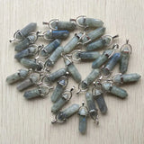 Natural Stone pillar crystal Pendants for jewelry making necklaces 50pcs/Lot