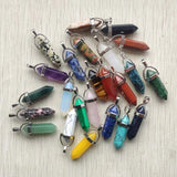 Natural Stone pillar crystal Pendants for jewelry making necklaces 50pcs/Lot