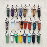 Natural Stone pillar crystal Pendants for jewelry making necklaces 50pcs/Lot