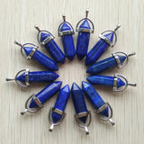 Natural Stone pillar crystal Pendants for jewelry making necklaces 50pcs/Lot