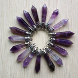 Natural Stone Pillar Charm Pendants 10x32mm 20pcs/lot