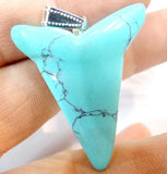 Natural Stone Shark Tooth Charms Pendants for Necklace Making 10pcs/lot