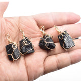 Natural Tourmaline Stone Irregular Shape Pendants for Jewelry Making