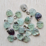 Fluorite Heart Pendants DIY Jewelry Making 24pcs/lot