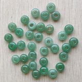 Green Aventurine Round Big Hole Beads for Charms Bracelet 50pcs/lot