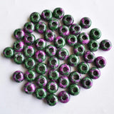 50pcs Natural Red and Green Stone Round Shape Big Hole Beads for Bracelet Charms