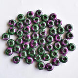 50pcs Natural Red and Green Stone Round Shape Big Hole Beads for Bracelet Charms