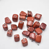 24pcs Natural Red Stone Irregular Charm Pendants for Jewelry Making