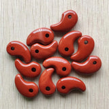 Natural Red Stone Magatama Charms Pendants for Jewelry Making 12pcs/lot