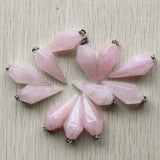 Rose Quartz Stone Pendulum Pyramid Pendants 12pcs/lot