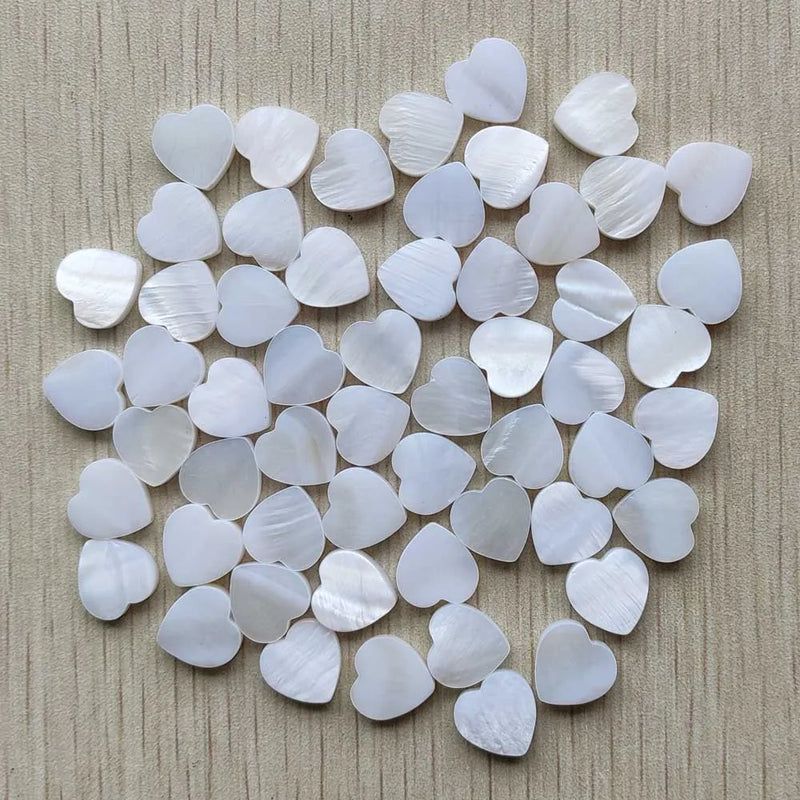 Natural Shell Heart Beads 12mm 100pcs/lot